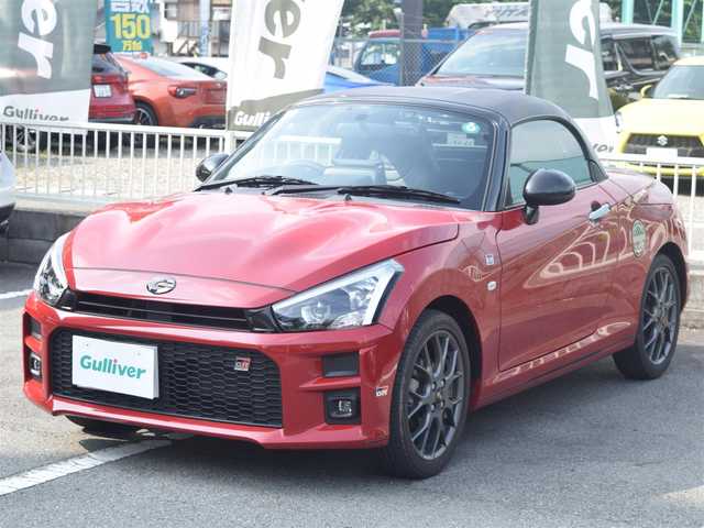 ダイハツ コペン GRスポーツ 兵庫県 2022(令4)年 1万km 赤 ワンオーナー/OPHKSマフラー/9インチディスプレイオーディオ/バックカメラ/ETC/ドライブレコーダー前後/純正BBSアルミホイール/LEDヘッドライト/スマートキー/プッシュスタート/カーボン調ルーフラッピング