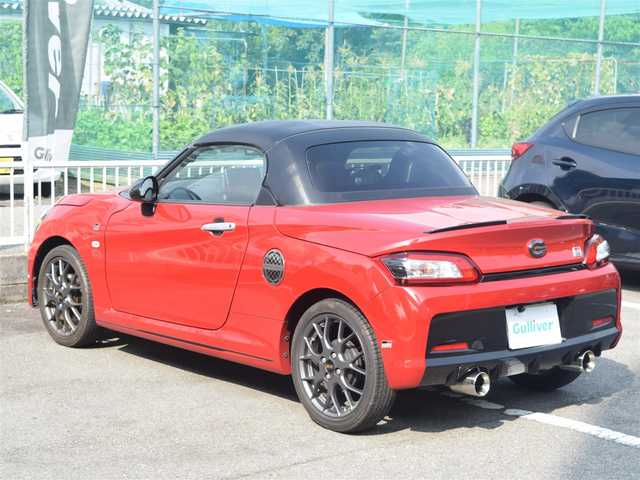 ダイハツ コペン GRスポーツ 兵庫県 2022(令4)年 1万km 赤 ワンオーナー/OPHKSマフラー/9インチディスプレイオーディオ/バックカメラ/ETC/ドライブレコーダー前後/純正BBSアルミホイール/LEDヘッドライト/スマートキー/プッシュスタート/カーボン調ルーフラッピング