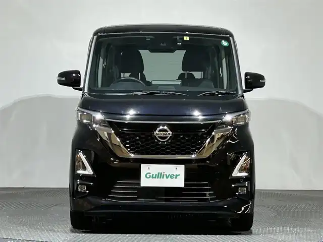 日産 ルークス HWS Gターボ アーバンクロム プロパイロットED 愛媛県 2023(令5)年 0.9万km ブラック エマージェンシーブレーキ　プロパイロット　インテリジェントルームミラー　純正メモリナビ　Bluetooth　フルセグ　AppleCarPlay　androidauto　アラウンドビューモニター　両側パワースライド　ステアリングスイッチ　純正ドライブレコーダー　レザーシート　プッシュスタート 　スマートキ―　　スペアキー　ターボ　レザーシート