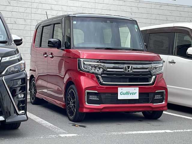 ホンダ Ｎ ＢＯＸ カスタム L ターボ 静岡県 2021(令3)年 3万km プレミアムクリスタルレッドM /純正ナビ/地デジTV//純正CD/DVD/Bluetooth//バックカメラ//両側パワースライドドア//黒革シート//シートヒーター//コーナーセンサー//ホンダセンシング//レーダークルーズコントロール//純正15インチAW//LEDヘッドライト//スマートキー//2.0ETC