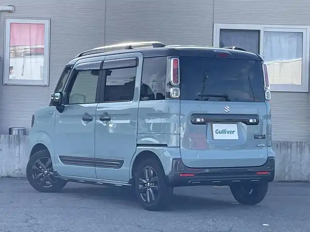 スズキ スペーシア ギア HYBRID XZ 青森県 2023(令5)年 0.9万km オフブルーメタリック/ガンメタリック2トーンルーフ AIS評価4.5点/ハイブリット/ワンオーナー/フォグランプ/ルーフレール/両側パワースライド/純正ナビ/・フルセグTV/・AM/FM/CD/DVD/BT/USB/全方位モニター/コーナーセンサー/ベンチシート/シートヒーター/純正14AW/純正フロアマット/アイドリングストップ/クルーズコントロール/パーキングアシスト/レーンキープアシスト/衝突軽減システム/横滑り防止機能/ドアバイザー/スペアキー/保証書/取扱説明書