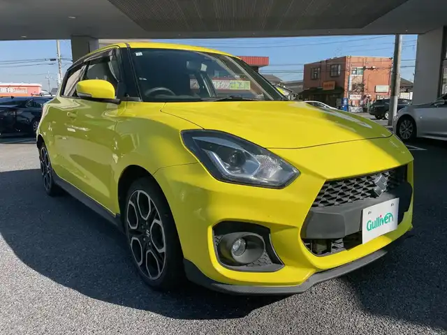 スズキ スイフト スポーツ セーフティPKG 茨城県 2018(平30)年 10.8万km チャンピオンイエロー ワンオーナー/ディーラーオプション8インチSDナビ（CD/DVD/BT/フルセグTV）/ビルトインETC/ステアリングスイッチ/プッシュスタート/レーダークルーズコントロール/車線逸脱/衝突軽減ブレーキ/純正ドアバイザー/純正フロアマット