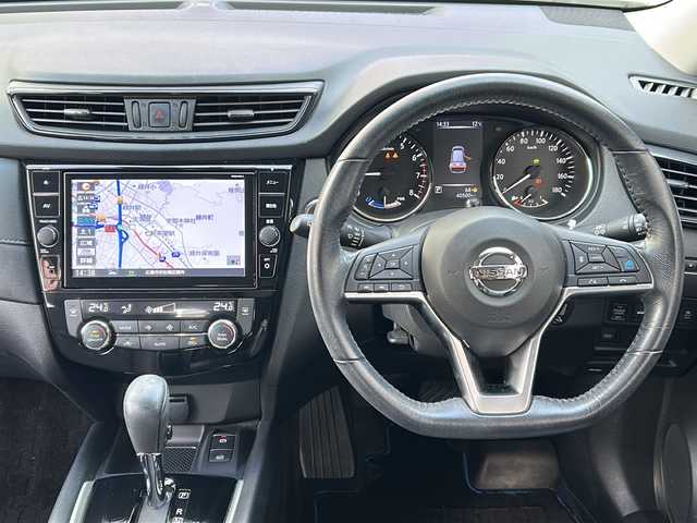 日産 エクストレイル ハイブリッド 20Xi 広島県 2019(令1)年 4.1万km ブリリアントホワイトパール 禁煙車/エマージェンシーブレーキ/車線逸脱警報/BSW/プロパイロット/純正８型ナビ（MM518D-L）/・フルセグ/CD/DVD/Blu-ray/Bluetooth/USB/MSV/アラウンドビューモニター/インテリジェントルームミラー/革巻きステアリング/ステアリングスイッチ/オートライト/カプロンシート/LEDヘッドライト/フォグランプ/ETC/ドライブレコーダー（DJ4-D）/純正ドアバイザー/純正フロアマット