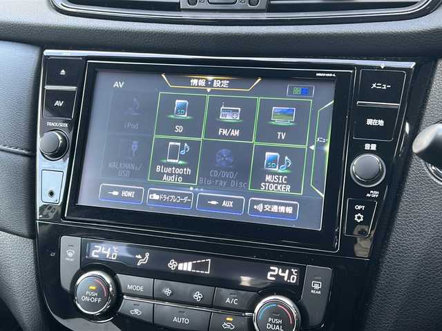 日産 エクストレイル ハイブリッド 20Xi 広島県 2019(令1)年 4.1万km ブリリアントホワイトパール 禁煙車/エマージェンシーブレーキ/車線逸脱警報/BSW/プロパイロット/純正８型ナビ（MM518D-L）/・フルセグ/CD/DVD/Blu-ray/Bluetooth/USB/MSV/アラウンドビューモニター/インテリジェントルームミラー/革巻きステアリング/ステアリングスイッチ/オートライト/カプロンシート/LEDヘッドライト/フォグランプ/ETC/ドライブレコーダー（DJ4-D）/純正ドアバイザー/純正フロアマット