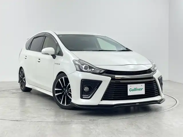 トヨタ プリウス α S ツーリングセレクション G’s 群馬県 2016(平28)年 7万km ホワイトパールクリスタルシャイン ナビ　バックカメラ　１０型後席モニター　社外エアロ　ダウンサス　社外マフラー　ＥＴＣ　ハーフレザーシート　クルーズコントロール　ＬＥＤライト　フォグランプ　スマートキー　純正アルミホイール　禁煙車