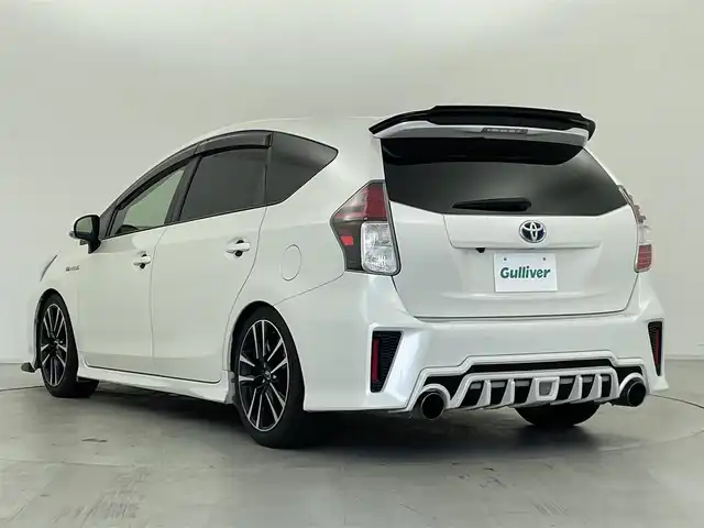 トヨタ プリウス α S ツーリングセレクション G’s 群馬県 2016(平28)年 7万km ホワイトパールクリスタルシャイン 寒冷地仕様/・ウィンドシールデアイサー/・ヒーター付ドアミラー/・リヤフォグランプ/＝＝＝＝＝/ALPINE10インチフリップダウンモニター/Strada7インチナビ/・AM/FM/CD/DVD/SD/Bluetooth/フルセグTV/バックカメラ/SilkBLazeエアロ/ROWENマフラー/ESPELIRダウンサスペンション/純正ビルトインETC/プッシュスタート/スマートキー/ハーフレザーシート