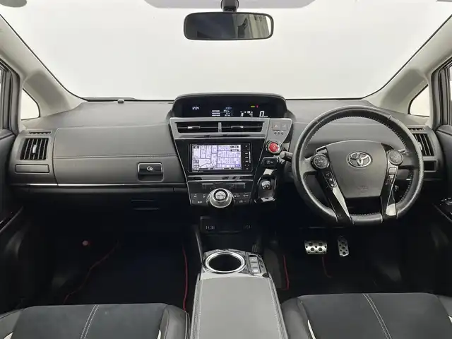 トヨタ プリウス α S ツーリングセレクション G’s 群馬県 2016(平28)年 7万km ホワイトパールクリスタルシャイン 寒冷地仕様/・ウィンドシールデアイサー/・ヒーター付ドアミラー/・リヤフォグランプ/＝＝＝＝＝/ALPINE10インチフリップダウンモニター/Strada7インチナビ/・AM/FM/CD/DVD/SD/Bluetooth/フルセグTV/バックカメラ/SilkBLazeエアロ/ROWENマフラー/ESPELIRダウンサスペンション/純正ビルトインETC/プッシュスタート/スマートキー/ハーフレザーシート