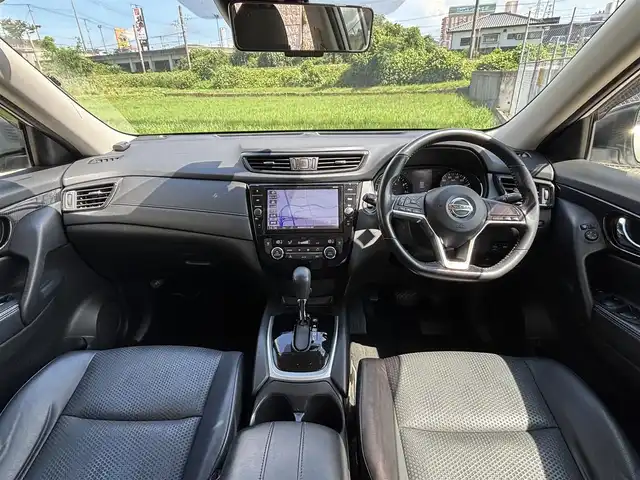 日産 エクストレイル ハイブリッド 20X 長崎県 2018(平30)年 12.6万km ブリリアントホワイトパール ワンオーナー/純正９インチナビ/(CD/DVD/BT/フルセグ)/全方位カメラ/衝突軽減ブレーキ/ドライブレコーダー/ETC/オートライト/フォグランプ/ルーフレール/電動格納ミラー/純正17インチAW