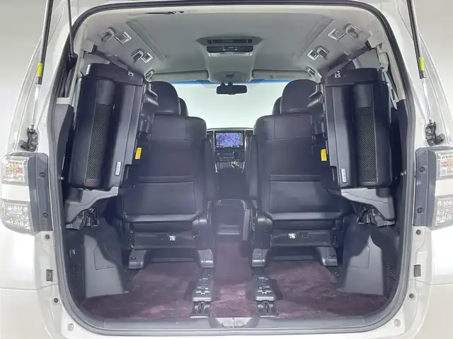 トヨタ ヴェルファイア 2．4Z ゴールデンアイズⅡ 神奈川県 2014(平26)年 7.3万km ホワイトパールクリスタルシャイン 社外10型SDナビゲーション【EX1000】/・BT/フルセグTV/CD/DVD/SD/バックカメラ/フリップダウンモニター/両側電動スライドドア/パワーバックドア/ハーフレザーシート/ウッドコンビステアリング/ステアリングスイッチ/クルーズコントロール/Autoライト/ECOモード/MTモード/HIDヘッドライト/フォグランプ/自動防眩ミラー/電動格納ミラー/ウィンカーミラー/コーナーセンサー/シートリフター/純正フロアマット/純正ドアバイザー/純正18インチアルミホイール
