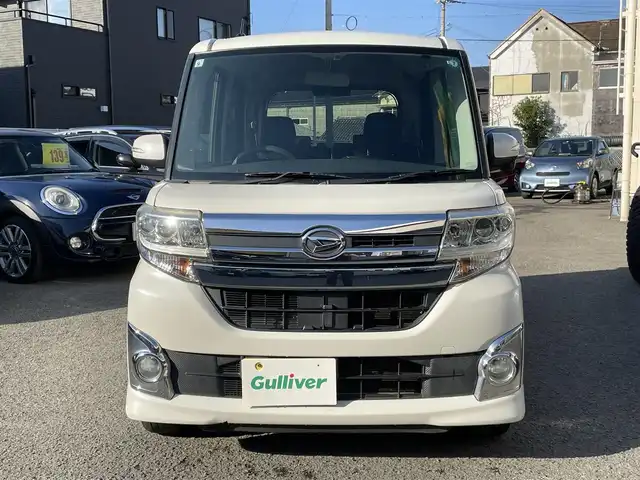 ダイハツ タント カスタム X 和歌山県 2015(平27)年 8.8万km パールホワイトⅢ 社外ナビ/（FM/AM/ワンセグTV）/ワンオーナー/左パワースライドドア/ETC/AAC/オートミラー/横滑り防止装置/後席サンシェード/オートライト/保証書/取扱説明書