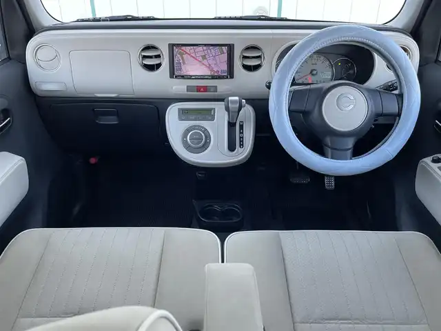 ダイハツ ミラ ココア プラスX 山形県 2010(平22)年 11.3万km ミストブルーマイカメタリック 4WD/ルーフレール/社外HDDナビ(CN-HW860D)/CD/DVD/フルセグTV/スマートキー/サイドバイザー/フォグランプ/取扱説明書/保証書