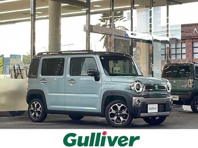 スズキ ハスラー Jスタイル ターボ 福島県 2021(令3)年 1.3万km オフブルーメタリック/ガンメタリック2トーンルーフ 9インチメーカーナビ/・フルセグTV/・Bluetooth接続/・DVD再生/・USB入力端子/・AppleCarPlay/・AndroidAuto/全方位カメラ/SUZUKI Safety Support/・デュアルカメラブレーキサポート/・後退時ブレーキサポート/・誤発進抑制機能/・後方誤発進抑制機能/・車線逸脱抑制機能/・車線逸脱警報機能/・ふらつき警報機能/・標識認識機能/・ACC（アダプティブクルーズコントロール）/・先行車発進お知らせ機能/プッシュスタート/スマートキー/スペアキー×１/前席シートヒーター/オートエアコン（ナノイーX搭載）/ビルトインETC2.0/3カメラドラレコ（前・後・車内）/純正フロアマット/純正15インチアルミホイール/LEDオートライト・オートハイビーム/取扱説明書/保証書