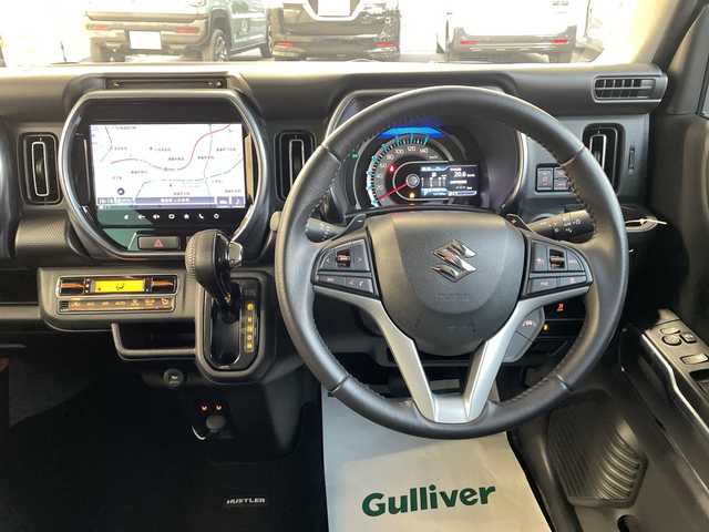 スズキ ハスラー Jスタイル ターボ 福島県 2021(令3)年 1.3万km オフブルーメタリック/ガンメタリック2トーンルーフ 9インチメーカーナビ/・フルセグTV/・Bluetooth接続/・DVD再生/・USB入力端子/・AppleCarPlay/・AndroidAuto/全方位カメラ/SUZUKI Safety Support/・デュアルカメラブレーキサポート/・後退時ブレーキサポート/・誤発進抑制機能/・後方誤発進抑制機能/・車線逸脱抑制機能/・車線逸脱警報機能/・ふらつき警報機能/・標識認識機能/・ACC（アダプティブクルーズコントロール）/・先行車発進お知らせ機能/プッシュスタート/スマートキー/スペアキー×１/前席シートヒーター/オートエアコン（ナノイーX搭載）/ビルトインETC2.0/3カメラドラレコ（前・後・車内）/純正フロアマット/純正15インチアルミホイール/LEDオートライト・オートハイビーム/取扱説明書/保証書