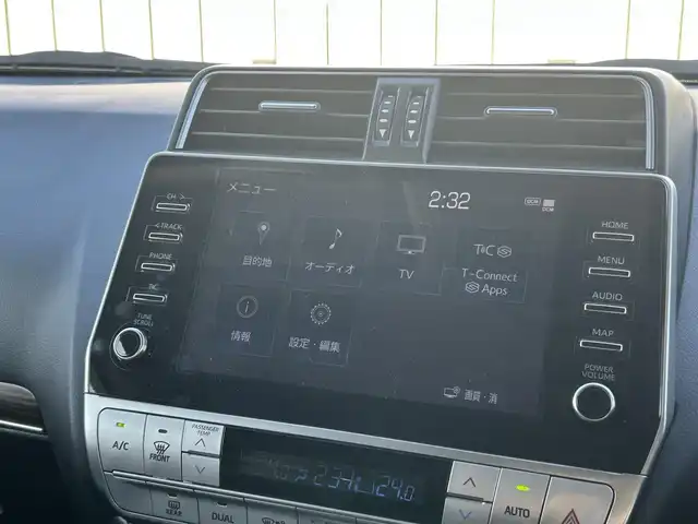 トヨタ ランドクルーザー プラド TX Lパッケージ マットブラED 大阪府 2023(令5)年 2.1万km ホワイトパールクリスタルシャイン 4WD/サンルーフ/ルーフレール/クルーズコントロール/クリアランスソナー/ロードサインアシスト/BSM/純正11インチナビ/Bluetooth/フルセグTV/USB/パノラミックビューモニター/ビルトインETC/前後ドライブレコーダー/パワーシート/シートヒーター/シートベンチレーション/アイドリングストップ/SOSコール/LEDヘッドライト/フォグランプ/ヘッドライトウォッシャー/純正フロアマット/純正18インチAW