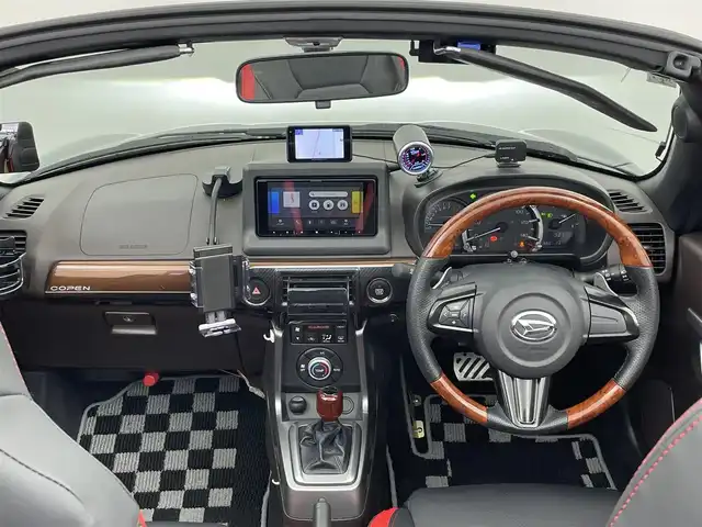 ダイハツ コペン セロ 富山県 2015(平27)年 4.4万km ブリティッシュグリーンマイカ 社外ナビ（bluetooth）/フルセグTV/バックカメラ/ETC/社外前後ドラレコ（DRY-V2）/社外BBS１６インチAW/社外フルエアロ/社外HKSマフラー/社外レーダー（super cat）/サブコン/運転席・助手席シートヒーター/スマートキー/プッシュスタート/LEDヘッドライト/フォグ/横滑防止装置/純正マット/パドルシフト/保証書、取説