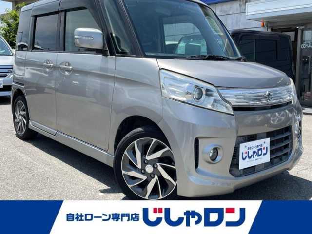 スズキ スペーシア カスタム TS 兵庫県 2015(平27)年 11.3万km スチールシルバーM (株)IDOMが運営する【じしゃロン姫路店】の自社ローン専用車両になります。こちらは現金またはオートローンご利用時の価格です。自社ローンご希望の方は別途その旨お申付け下さい/禁煙車/社外7型ナビ/・CD/DVD・SD・AM/FM・Bluetooth・iPod/・AUX・HDMI・フルセグ/両側パワスラ/前方ドラレコ/ETC/HIDヘッドライト/オートライト/フォグライト/純正15インチアルミホイール/フロアマット/電格ミラー/オートエアコン