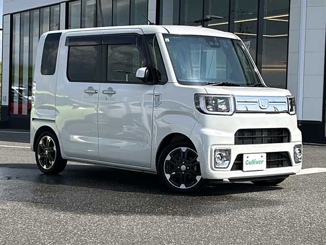 ダイハツ ウェイク G ターボ SA Ⅲ 新潟県 2018(平30)年 4万km パールホワイトⅢ 純正SDナビ:NSZN-X68D/バックカメラ/両側パワースライドドア/前方ドライブレコーダー/スマートアシストIII/・後方コーナーセンサー/・衝突軽減システム/・車線逸脱警報/・オートハイビーム/TVキャンセラー/ETC/取扱説明書/保証書