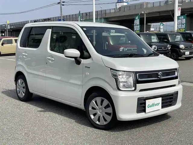スズキ ワゴンＲ HYBRID FX 石川県 2018(平30)年 2.1万km ピュアホワイトP キーレス/純正オーディオ/電動ミラー/ベンチシート/純正ホイール/ABS/Wエアバッグ/保証書