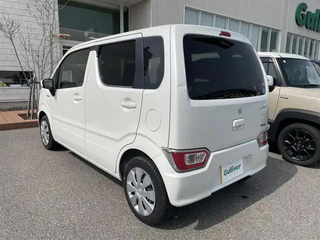 スズキ ワゴンＲ HYBRID FX 石川県 2018(平30)年 2.1万km ピュアホワイトP キーレス/純正オーディオ/電動ミラー/ベンチシート/純正ホイール/ABS/Wエアバッグ/保証書