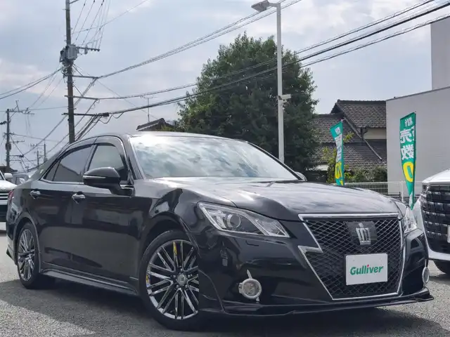 トヨタ クラウン アスリート G 熊本県 2013(平25)年 12.7万km プレシャスブラックパール 社外エアロ/柿本改マフラー/純正HDDナビ/【フルセグテレビ/Bluetooth/CD/DVD】/バックカメラ/プリクラッシュセーフティ/クリアランスソナー/レーダークルーズコントロール/オートマチックハイビーム/レザーシート/前席パワーシート/運転席メモリシート/D/Nシートヒーター/D/Nシートクーラー/ステアリングスイッチ/パドルシフト/前後ドライブレコーダー/純正18インチAW/積み込みWORKアルミホイール4本/サマータイヤ3分山/(235-35-20・275-30-20)/プッシュスタート/スマートキー