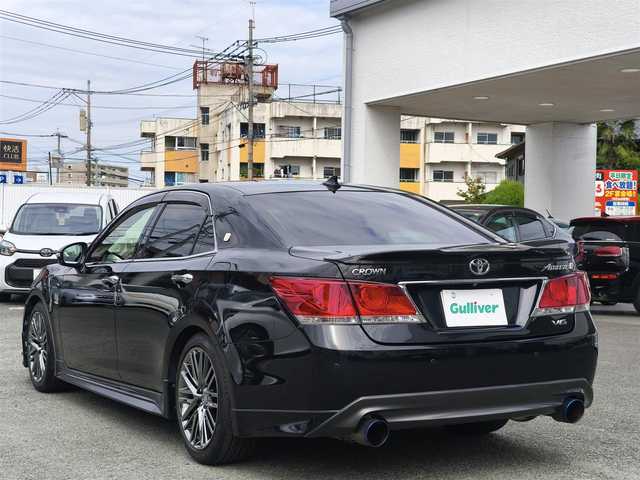 トヨタ クラウン アスリート G 熊本県 2013(平25)年 12.7万km プレシャスブラックパール 社外エアロ/柿本改マフラー/純正HDDナビ/【フルセグテレビ/Bluetooth/CD/DVD】/バックカメラ/プリクラッシュセーフティ/クリアランスソナー/レーダークルーズコントロール/レザーシート/前席パワーシート/運転席メモリシート/D/Nシートヒーター/D/Nシートクーラー/ステアリングスイッチ/パドルシフト/前後ドライブレコーダー/純正18インチAW/積み込みWORKアルミホイール4本/サマータイヤ3分山/(235-35-20・275-30-20)/プッシュスタート/スマートキー