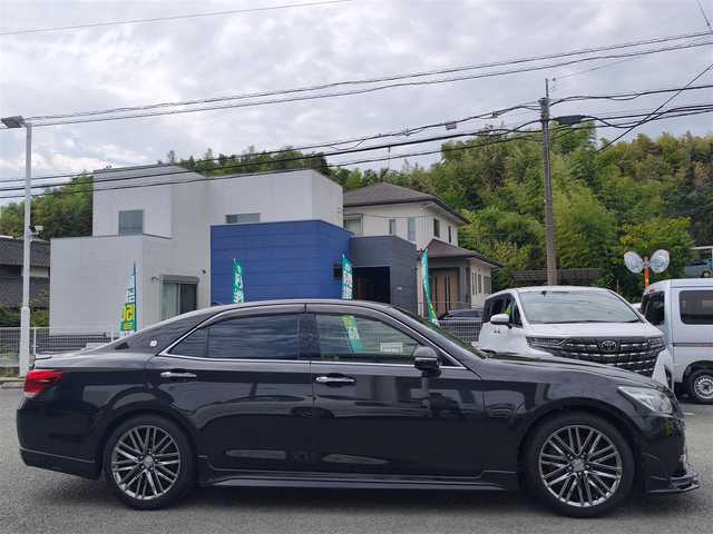 トヨタ クラウン アスリート G 熊本県 2013(平25)年 12.7万km プレシャスブラックパール 社外エアロ/柿本改マフラー/純正HDDナビ/【フルセグテレビ/Bluetooth/CD/DVD】/バックカメラ/プリクラッシュセーフティ/クリアランスソナー/レーダークルーズコントロール/レザーシート/前席パワーシート/運転席メモリシート/D/Nシートヒーター/D/Nシートクーラー/ステアリングスイッチ/パドルシフト/前後ドライブレコーダー/純正18インチAW/積み込みWORKアルミホイール4本/サマータイヤ3分山/(235-35-20・275-30-20)/プッシュスタート/スマートキー