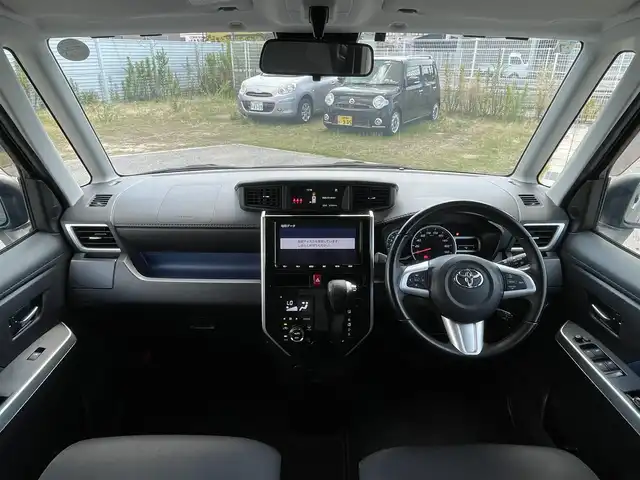 トヨタ ルーミー カスタムG－T 滋賀県 2020(令2)年 5.1万km ブラックマイカメタリック 純正９型ナビ/・Bluetooth/フルセグ/・CD/DVD/バックカメラ/革巻きステアリング/ステアリングリモコン/ETC/クルーズコントロール/両側パワースライドドア/前席シートヒーター/オートハイビーム/LEDオートライト/フォグライト/プリクラッシュセーフティ/スマートキー