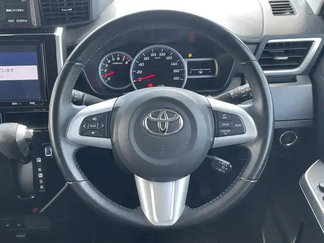 トヨタ ルーミー カスタムG－T 滋賀県 2020(令2)年 5.1万km ブラックマイカメタリック 純正９型ナビ/・Bluetooth/フルセグ/・CD/DVD/バックカメラ/革巻きステアリング/ステアリングリモコン/ETC/クルーズコントロール/両側パワースライドドア/前席シートヒーター/オートハイビーム/LEDオートライト/フォグライト/プリクラッシュセーフティ/スマートキー