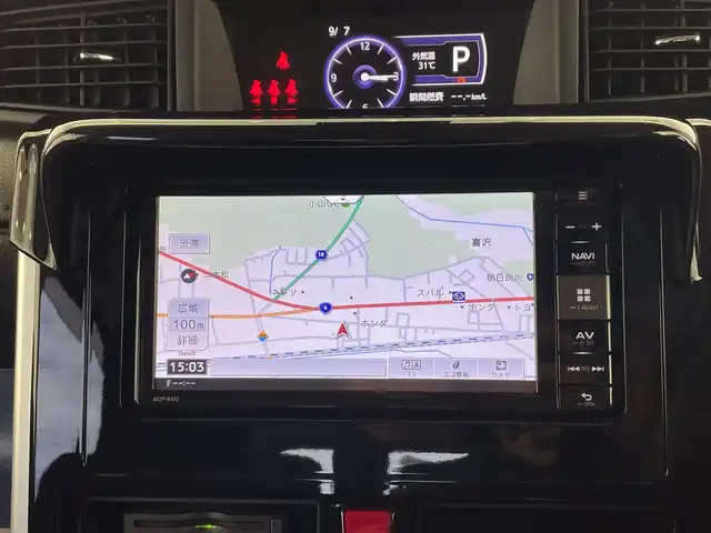 スバル ジャスティ カスタムRS スマートアシスト 栃木県 2017(平29)年 1.1万km ブライトシルバーメタリック ターボ/純正メモリナビ/（CD/DVD/TV/Bluetooth/SD/USB）/全方位カメラ/後方コーナーセンサー/ETC/両側パワースライドドア/前席シートヒーター/禁煙車/オートライト/LEDヘッドライト/横滑り防止装置/Fフォグランプ/スマートキー/プッシュスタート/アイドリングストップ/純正15インチアルミホイール/純正フロアマット