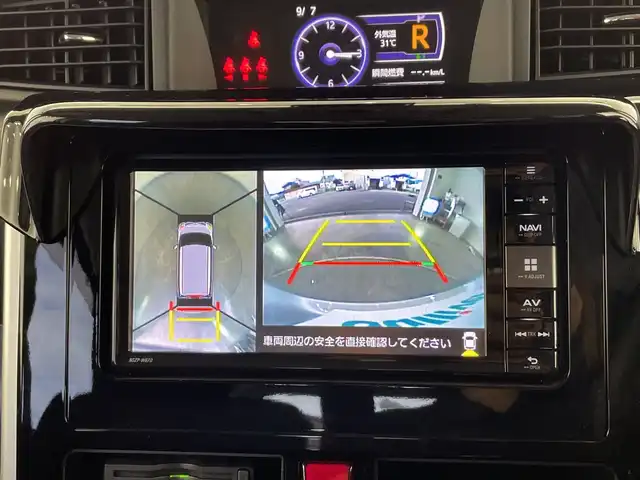 スバル ジャスティ カスタムRS スマートアシスト 栃木県 2017(平29)年 1.1万km ブライトシルバーメタリック ターボ/純正メモリナビ/（CD/DVD/TV/Bluetooth/SD/USB）/全方位カメラ/後方コーナーセンサー/ETC/両側パワースライドドア/前席シートヒーター/禁煙車/オートライト/LEDヘッドライト/横滑り防止装置/Fフォグランプ/スマートキー/プッシュスタート/アイドリングストップ/純正15インチアルミホイール/純正フロアマット