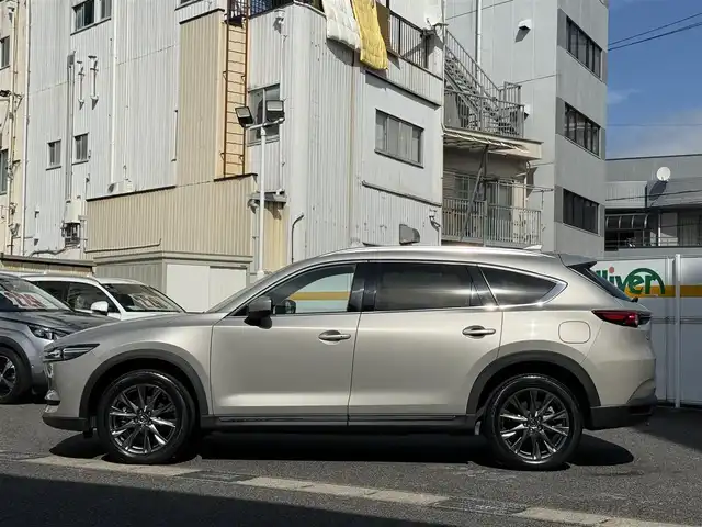 マツダ ＣＸ－８ 25S Lパッケージ 愛知県 2022(令4)年 2.6万km プラチナクォーツメタリック /禁煙車//ワンオーナー//サンルーフ//BOSEサウンド//メーカーナビ//フルセグ/USB/ACP/AA/BT//アラウンドビューモニター//前後ドライブレコーダー//ワイヤレス充電//黒革シート//前席パワーシート//運転席シートメモリー//前後シートヒーター//電動パーキングブレーキ//オートホールド//自動防眩ルームミラー//MTモード付AT//LEDオートライト//フォグランプ//オートハイビーム//オートワイパー//オートリトラウィンカーミラー//本革シート//本革巻きステアリング//ステアリングヒーター//パワーバックドア（ハンズフリー機能付き）//ルーフレール//スマートキー//スペアキー//プッシュスタート//ETC//SBS//MRCC//LAS//DAA//TSR//BSM//誤発進抑制機能//アドバンスドSCBS//RCTA//TCS//DSC//i-stop//パーキングセンサー//純正フロアマット//純正19AW//取扱説明書//ナビ取扱説明書//保証書//点検整備記録簿R4