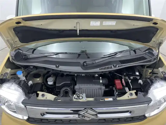 スズキ スペーシア HYBRID X 大分県 2024(令6)年 1万km 黄 純正ナビ/（フルセグ/Bluetooth/carplay)/衝突軽減ブレーキ/レーンアシスト/オートハイビーム/前席シートヒーター/前方ドライブレコーダー/両側パワースライドドア/全方位カメラ/ステアリングスイッチ/電動格納ミラー/オートライト