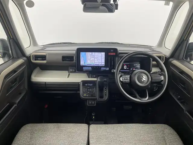 スズキ スペーシア HYBRID X 大分県 2024(令6)年 1万km 黄 純正ナビ/（フルセグ/Bluetooth/carplay)/衝突軽減ブレーキ/レーンアシスト/オートハイビーム/前席シートヒーター/前方ドライブレコーダー/両側パワースライドドア/全方位カメラ/ステアリングスイッチ/電動格納ミラー/オートライト