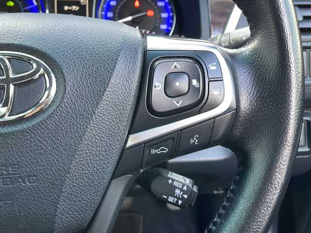 トヨタ カムリ ハイブリット レザーパッケージ 山口県 2014(平26)年 13.9万km アティチュードブラックマイカ 純正ナビ/DVD/BD/CD/SD/MSV/BT/USB/AUX/純正フルセグTV/バックカメラ/黒レザーシート/前席パワーシート/前席シートヒーター/純正HIDヘッドライト/純正フォグランプ/オートライト/社外18インチアルミホイール/革巻きステアリング/ステアリングスイッチ/クルーズコントロール/置くだけ充電/衝突被害軽減ブレーキ/横滑り防止/LKA/BSM/スマートキー/ビルトインETC/ドライブレコーダー/純正フロアマット/純正ドアバイザー/電動格納ウインカードアミラー