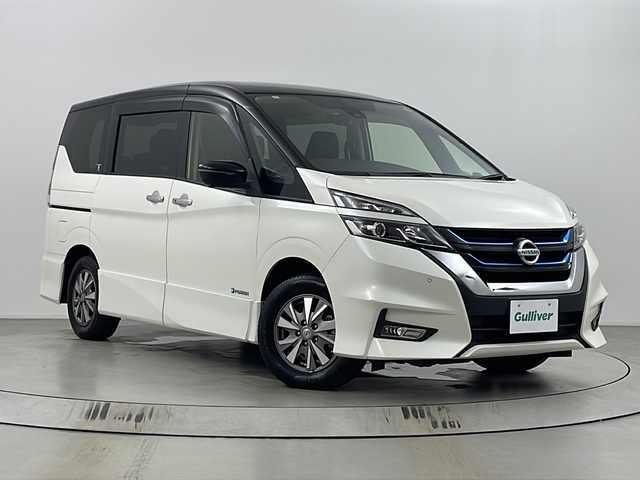 日産 セレナ e－パワー ハイウェイスター V 埼玉県 2018(平30)年 7.6万km ブリリアントホワイトパール 2トーン 純正９インチナビ　/アラウンドビューモニター　/純正フリップダウンモニター　/プロパイロット　/デジタルインナーミラー　　/パーキングサポート　/防水シート　/フルセグＴＶ　/ハンドルヒーター　/Ｂｌｕｅｔｏｏｔｈ