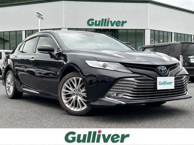 トヨタ カムリ G レザーパッケージ 島根県 2018(平30)年 5.3万km アティチュードブラックマイカ 登録時走行距離52745km/保証書/純正SDナビ/・フルセグTV/・Bluetooth接続/・CD/DVD/Blu-ray/・SDミュージックサーバー/・AM/FM/ToyotaSafetySense/・プリクラッシュセーフティ/・レーンディパーチャーアラート/・レーダークルーズコントロール/・オートマチックハイビーム/バックカメラ/ビルトインETC/レザーシート /前席パワーシート/前席シートヒーター/LEDヘッドライト/スマートキー/スペアキー/プッシュスタート