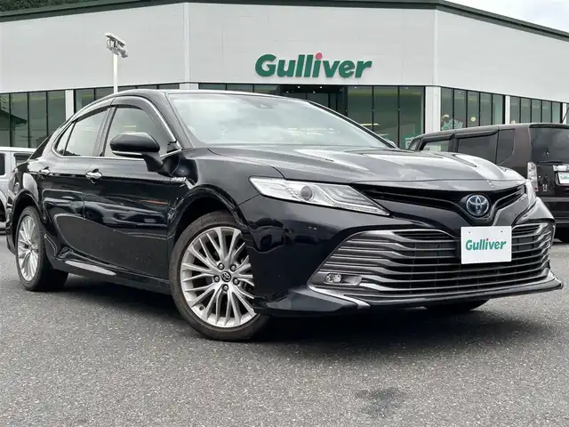 トヨタ カムリ G レザーパッケージ 島根県 2018(平30)年 5.3万km アティチュードブラックマイカ 登録時走行距離52745km/保証書/純正SDナビ/・フルセグTV/・Bluetooth接続/・CD/DVD/Blu-ray/・SDミュージックサーバー/・AM/FM/ToyotaSafetySense/・プリクラッシュセーフティ/・レーンディパーチャーアラート/・レーダークルーズコントロール/・オートマチックハイビーム/バックカメラ/ビルトインETC/レザーシート /前席パワーシート/前席シートヒーター/LEDヘッドライト/スマートキー/スペアキー/プッシュスタート