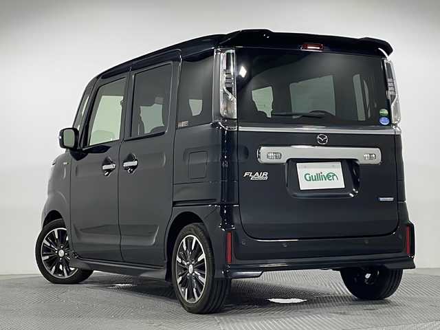 マツダ フレアワゴン カスタムスタイル ハイブリッド XS 広島県 2020(令2)年 4.8万km ブルーイッシュブラックパール3 両側電動スライドドア/シートヒーター/衝突軽減ブレーキ/レーンキープアシスト/オートハイビーム/コーナーセンサー/ハーフレザーシート/ETC/ドラレコ/LEDヘッドライト