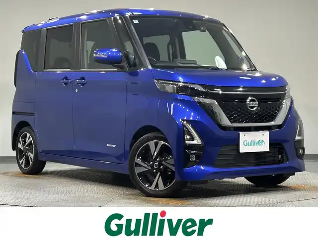日産 ルークス HWS Gターボ プロパイロットED 愛知県 2020(令2)年 1.1万km アトランティックブルー 純正９インチナビ　/（AM/FM/フルセグTV/SD/CD・DVD再生)/アラウンドビューモニター　/エマージェンシーブレーキ　/ＳＯＳコール　/車線逸脱警報　/先行車発進お知らせ/ＵＳＢ接続　/プロパイロット　/両側パワースライドドア　/ビルトインＥＴＣ　/LEDヘッドライト/LEDフォグランプ/前後ドライブレコーダー　/純正フロアマット/オートブレーキホールド機能