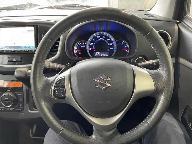 スズキ ワゴンＲ スティングレー T 静岡県 2012(平24)年 6.8万km フェニックスレッドパール 社外メモリナビ・フルセグTV/DVD/CD/USB/SD/ステアリングリモコン/コムテックドライブレコーダー(ZDR-022)/純正エアロ/純正15インチアルミホイル/パドルシフト/革巻きステアリング/オートライト/フォグライト/アイドリングストップ/HIDライト/スマートキー2個/プッシュスタート/純正フロアマット/取扱説明書/新車時保証書