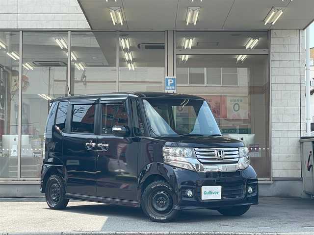 ホンダ Ｎ ＢＯＸ カスタム G 愛知県 2012(平24)年 12.3万km プレミアムゴールドパープルパール /当店買取/禁煙//社外ナビ//両側スライドドア//HID//横滑り防止//ETC/ISOFIX//スマートキー/プッシュスタート//保証書/取説
