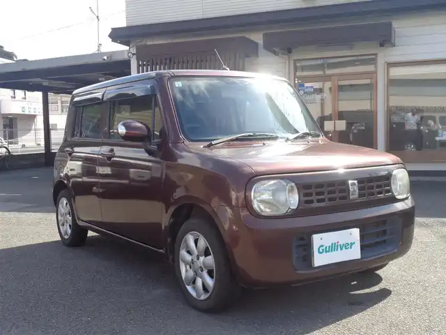 スズキ ラパン X 鹿児島県 2013(平25)年 8.8万km マルーンブラウンパール カロッツェリアナビ/　AVIC-MRZ099 フルセグＴＶ　/　Bluetoothオーディオ　ＤＶＤ再生可能/アイドリングストップ/ETC/ウィンカーミラー/プッシュスタート/スマートキー×2/新車保証書　取説あり