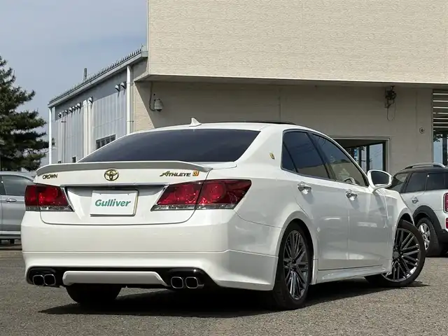 トヨタ クラウン アスリート S 宮城県 2013(平25)年 7.8万km ホワイトパールクリスタルシャイン /純正ナビ//フルセグ/Bluetooth/AM/FM//サンルーフ//社外ホイール冬タイヤ積載　（LOXARNY SPORT）//純正アルミホイール//純正フロアマット//社外マフラー//車高調　（TEIN）//後方エアロ//リアスポイラー//バックカメラ//クルーズコントロール//トラクションコントロール//プッシュスタートボタン//ビルトインETC