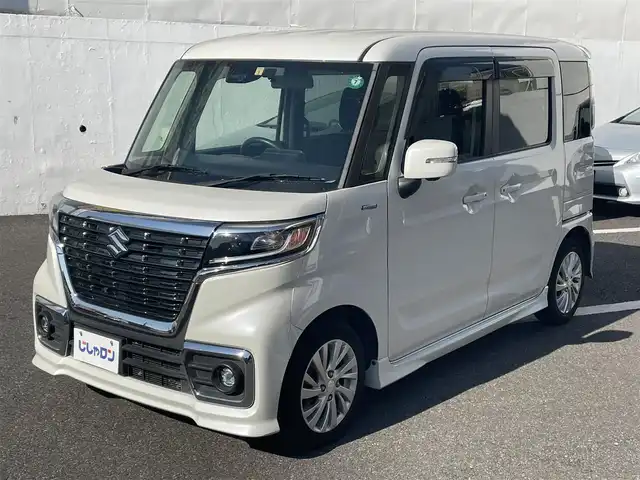 スズキ スペーシア カスタム HYBRID GS 千葉県 2018(平30)年 10万km ピュアホワイトP (株)IDOMが運営する【じしゃロン八千代店】の自社ローン専用車両になりますこちらは現金またはオートローンご利用時の価格です。自社ローンご希望の方は別途その旨お申付け下さい/片側パワースライドドア/社外ナビ/フルセグTV/Bluetooth/全周囲カメラ/純正エアロ/ヘッドアップディスプレイ