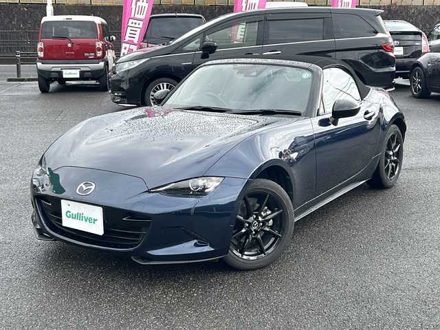 マツダ ロードスター RS 愛知県 2023(令5)年 3.5万km ディープクリスタルブルーマイカ /禁煙車/ワンオーナー//6速MT//メーカーSDナビ//フルセグTV//Bluetooth//CD.DVD.USB//ETC//スマートシティブレーキサポート//BSM//車線逸脱警報システム//横滑り防止（DSC）//パーキングセンサー//クルーズコントロール//黒レザーシート//D/N席シートヒーター//革巻きステアリング//ステアリングスイッチ//プッシュスタート//純正フロアマット//LEDオートライト//取扱説明書//新車保証書//スペアキー