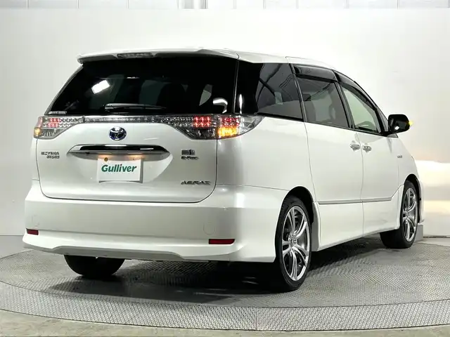 トヨタ エスティマ ハイブリッド アエラス プレミアムエディション 大阪府 2014(平26)年 4.7万km ホワイトパールクリスタルシャイン 純正ナビ(フルセグ/DVD再生/Bluetooth) バックカメラ ETC 両側パワースライドドア ハーフレザー パワーシート クルコン オートライト スマートキー ドラレコ 100V電源