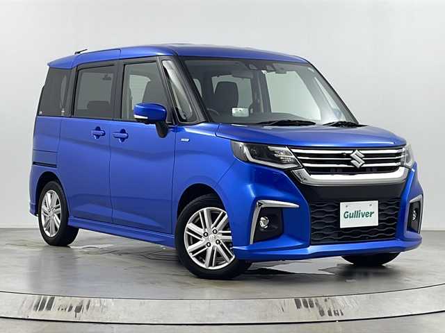 スズキ ソリオ HV MZ 埼玉県 2022(令4)年 3.6万km スピーディーブルーM 純正ナビ　/全方位カメラ　/ドライブレコーダー　/シートヒーター　/ビルトインＥＴＣ　/衝突軽減システム　/アダプティブクルーズコントロール　/レーンキープアシスト　/両側パワースライドドア　/コーナーセンサー　/ＬＥＤヘッドライト/オートライト/純正フロアマット/純正アルミホイール/電動格納ミラー/ロールサンシェード/プッシュスタート/スマートキー