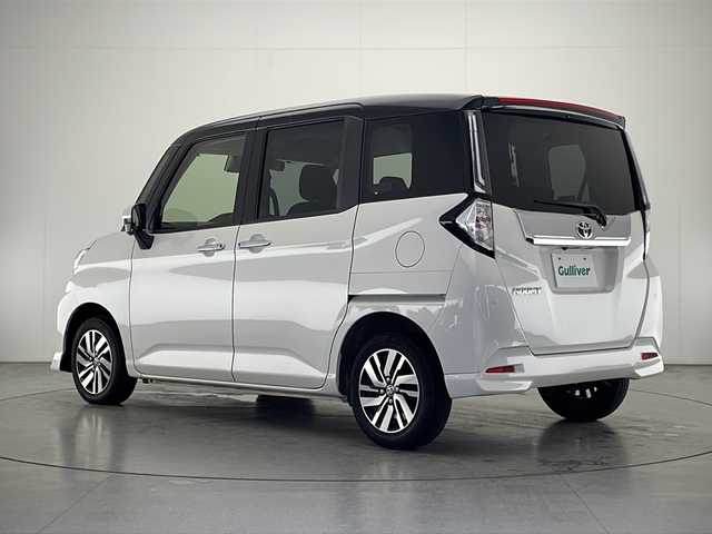 トヨタ ルーミー カスタムG 宮崎県 2022(令4)年 1.6万km ブラックマイカメタリック/パールホワイト2トーン 禁煙車/衝突被害軽減ブレーキ/純正9型ディスプレイオーディオナビTV/（AppleCarPlay/Bluetooth/FMAM/フルセグTV)/純正バックカメラ/純正LEDオートライト/純正LEDフォグ/純正14インチアルミ/純正フロアマット/両側電動スライドドア/アダプティブクルーズコントロール/レーンディパーチャーアラート/クリアランスソナー/電子パーキング/オートホールド/オートエアコン/オート電動格納ミラー/スマートキー/プッシュエンジンスタート/スペアキー/新車時保証書/取扱い説明書