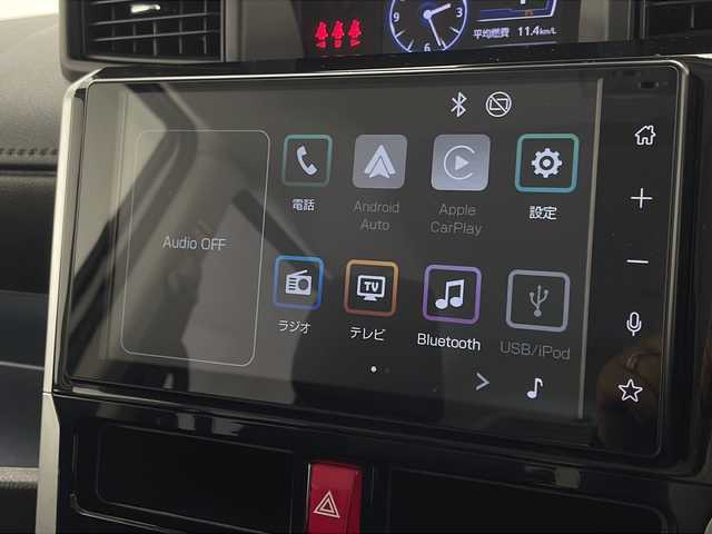 トヨタ ルーミー カスタムG 宮崎県 2022(令4)年 1.6万km ブラックマイカメタリック/パールホワイト2トーン 禁煙車/衝突被害軽減ブレーキ/純正9型ディスプレイオーディオナビTV/（AppleCarPlay/Bluetooth/FMAM/フルセグTV)/純正バックカメラ/純正LEDオートライト/純正LEDフォグ/純正14インチアルミ/純正フロアマット/両側電動スライドドア/アダプティブクルーズコントロール/レーンディパーチャーアラート/クリアランスソナー/電子パーキング/オートホールド/オートエアコン/オート電動格納ミラー/スマートキー/プッシュエンジンスタート/スペアキー/新車時保証書/取扱い説明書