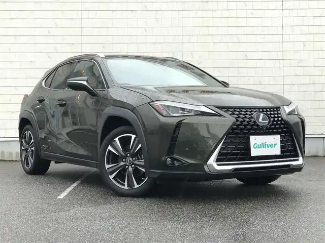 レクサス ＵＸ 250h バージョンC 富山県 2019(令1)年 8.4万km テレーンカーキマイカM 純正ナビ/フルセグＴＶ／Ｂｌｕｅｔｏｏｔｈ/全方位カメラ/レーダークルーズコントロール/プリクラッシュセーフティ/レザーシート／シートヒーター/ステアリングヒーター/ＥＴＣ２．０/コーナーセンサー/スマートキー/プッシュスタート/運転席メモリーシート/運転席&助手席パワーシート/純正AW18インチ/LEDヘッドライト/W＋サイドエアバック/カーテンエアバック